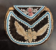Antique Native American Beaded Pouch Late 19th C. Eastern WOODLANDS 4.5