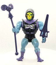 Vintage 1983 MOTU Battle Damage Skeletor Complete w/ Sword Havoc Staff - Works picture