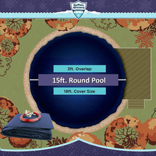 Buffalo Blizzard Deluxe Navy Blue Round Swimming Pool Winter Cover - Choose Size picture