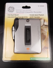 GE Handheld Cassette Recorder 3-5364 Voice Activated Tape Player New Sealed AVR picture