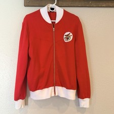 SL Benfica Full Zip Track Jacket Mens Medium Red Portugal Soccer S.L.B VTG VIBE picture