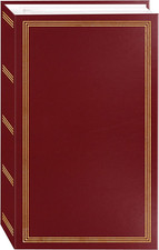 3 Ring Photo Album Burgundy 504 Photos 4x6 Inch Pocket Scrapbook Holder picture