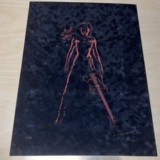 Guitar Haus = Grindhouse - Planet Terror velvet silkscreen poster Justin Hampton picture