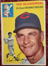 Vintage 1954 Topps - Ted Kluszewski #7 Cincinnati Redlegs MLB White Back picture