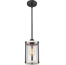 Modern Farmhouse Pendant Light, Oak White Finish, Kitchen Island Lighting picture