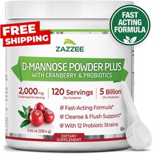D-Mannose Powder Plus, 2000 mg, 120 Servings, Potent & Fast-Acting, Kosher picture