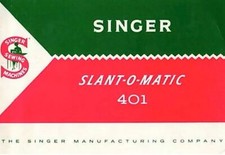 Large Deluxe-Edition Instructions Manual Singer 401 Sewing Machine picture