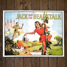 Vintage 1930s JACK AND THE BEANSTALK Vaudeville Show MOVIE Lithograph Poster picture