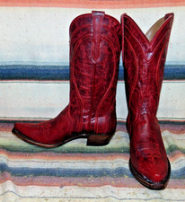 Womens Rujo The Abby Rose Red Caravan Calfskin Cowboy Boots 8.5 M New in Box picture