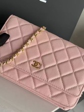 Pink Quilted Makeup Bag with Chain Strap | VIP Gift Cosmetic Pouch | New picture