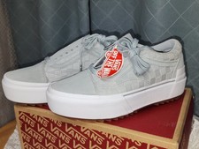 vans old skool stac womens/mens size 9 7.5 emboss check Grey picture