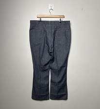 Vintage Big E Levi's Gentleman's Jeans Orange Tab Flare Denim Jeans 42x30 USA picture