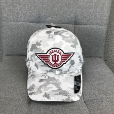 Indiana Hoosiers Hat Cap Snap Back Mens One Size White NCAA Basketball Colosseum picture