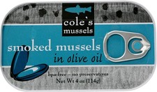 COLES Smoked Mussels in Olive oil - Canned Mussels, Gluten-Free, High in Protein picture