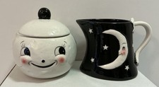 CARNIVAL COTTAGE JOHANNA PARKER LUNA MOON SUGAR & CREAMER SET ADORABLE RARE picture