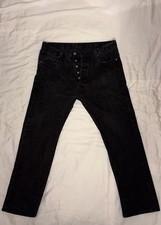 Levi’s 501 Original Fit Jeans Men’s 36x30 Black Denim Button Fly EUC picture
