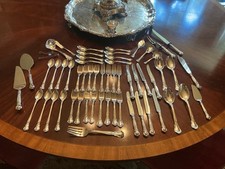 57 pieces 8 place settings  Gorham Chantilly  Sterling Silver Flatware /servers  picture