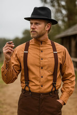 ThePirateDressing Steampunk Victorian Costume Seigneur Shirt [Gold] picture