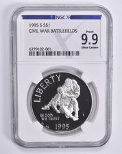 1995-S Civil War Commemorative Dollar Proof 9.9 UCAM NGC X NGCX picture