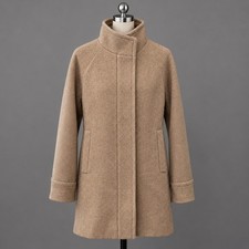 J.Crew Coat Womens 8 Stadium Cloth Nello Gori Wool Blend Tan NWT MSRP $350 picture