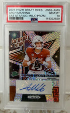 Arch Manning PSA 10 2025 Panini Prizm Draft Picks 21/25 Saturday Star Auto Mojo picture