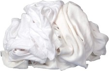 Buffalo Industries 10521 White Recycled T-Shirts Cloth 1 lb. Bag of Rags picture
