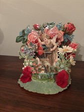 Vintage Antique German Pop-Up Valentine Greeting Card picture
