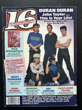 16 Magazine April 1984 Duran Duran Def Leppard Menudo Rick Springfield picture