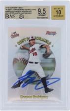 Grayson Rodriguez Orioles Signed 2018 Bowman's 98 Best #98BP-GR BAS 9.5/10 Card picture