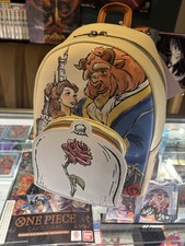 Loungefly Disney Beauty And The Beast Couple Rose Mini Backpack New picture