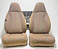 97-02 Jeep TJ Wrangler Saddle Tan Aztec Pueblo Driver & Passenger Front Seats picture