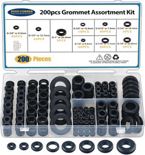 200 PCS Rubber Grommet Kit for Firewall Hole Plugging - Assorted Sizes picture