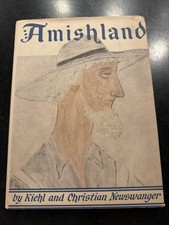 AmishLand  by Kiehl Newswanger & Christian Newswanger  1954 1st Ed HCDJ picture