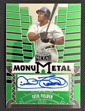 2024 Leaf Metal Cecil Fielder MonuMetal Green Prismatic Auto /8 #MM-CF1 Tigers picture