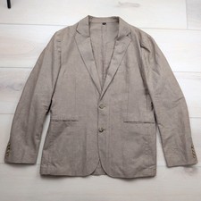 J.Crew Ludlow Slim Baird McNutt Irish Linen Cotton Blazer 40R Tan Unstructured picture