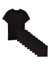 10pcs Mens Classic Crew Neck T-Shirts Soft Cotton Blend Short Sleeve Tee Machine picture