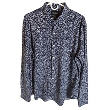 Bonobos Button Down Shirt Mens L Navy Floral Slim Fit Long Sleeve picture