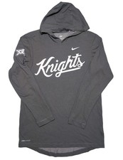 NIKE UCF Knights Long Sleeve Hoodie Shirt Big 12 Script Logo Gray Men's Small S picture