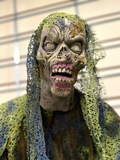Spirit Bog Zombie 6 ft Animated Halloween Prop w/ LED Eyes & Moving Mouth picture