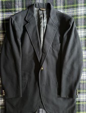 Vintage Southwick Douglas 3-roll-2 Wool Flannel Navy Blazer - Ivy - MiUSA - 43L picture