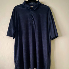 Greg Norman Play Dry ML75 Men’s Polo Shirt 2XL Navy Short Sleeve picture
