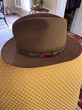 Stetson Royal Stetson Men’s Brown Felt Solid Fedora Hat Size 7 1/4 picture