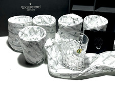 6 NEW WATERFORD CRYSTAL GRAINNE DOUBLE OLD FASHIONED 12 oz. TUMBLER GLASSES picture