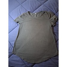 Lululemon Love Tee Short Sleeve Crew Neck Curved Hem Black T-Shirt Women Size 8 picture