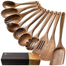 Hefild Wooden Spoons for Cooking, 10.5-13.5
