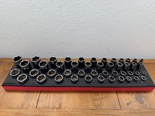 Snap-On Tools NEW RED 46pc 1/2 Drive 6pt Metric Master Socket Foam Set 346TSWMFR picture