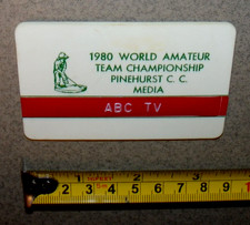 1980 World Amateur Team Championship Golf Pinehurst C.C. Media Pin Pass Ticket picture