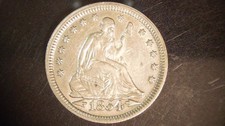 1854-P Seated Liberty Quarter with Arrows No Rays 25C NICE DETAILS Great Coin picture