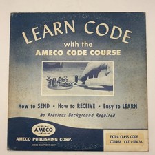 Ameco Learn Code Extra Class Morse Code Course Vinyl LP 104-33 Ham Radio picture