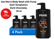 Axe Dark Temptation Refreshing Long Lasting Body Wash, Dark Chocolate, 4 Pack picture